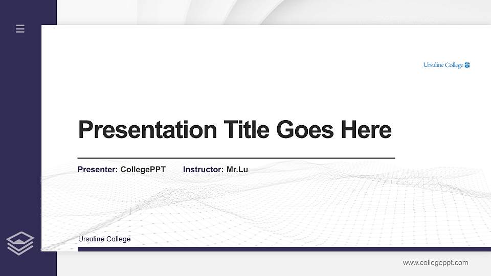 Ursuline College Thesis Proposal/Graduation Defense PPT Template16:9 ratio PPT effect preview image