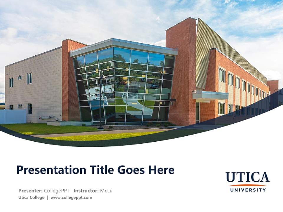 Utica College Course/Courseware Creation PPT Template4:3 ratio PPT effect preview image5