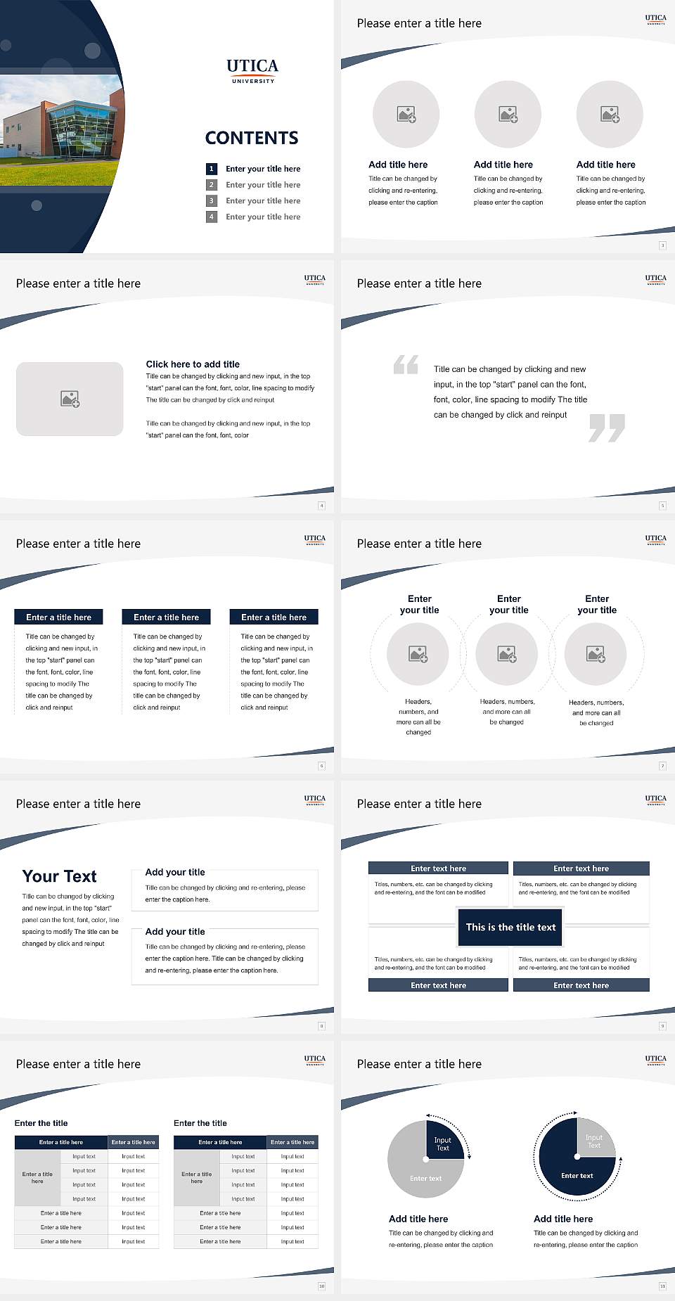 Utica College Course/Courseware Creation PPT Template4:3 ratio PPT effect preview image2