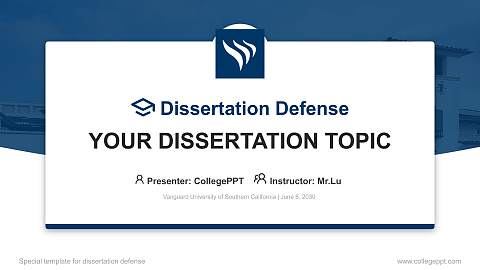 Vanguard University of Southern California Graduation Thesis Defense PPT Template