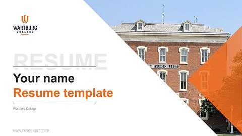 Wartburg College Resume PPT Template