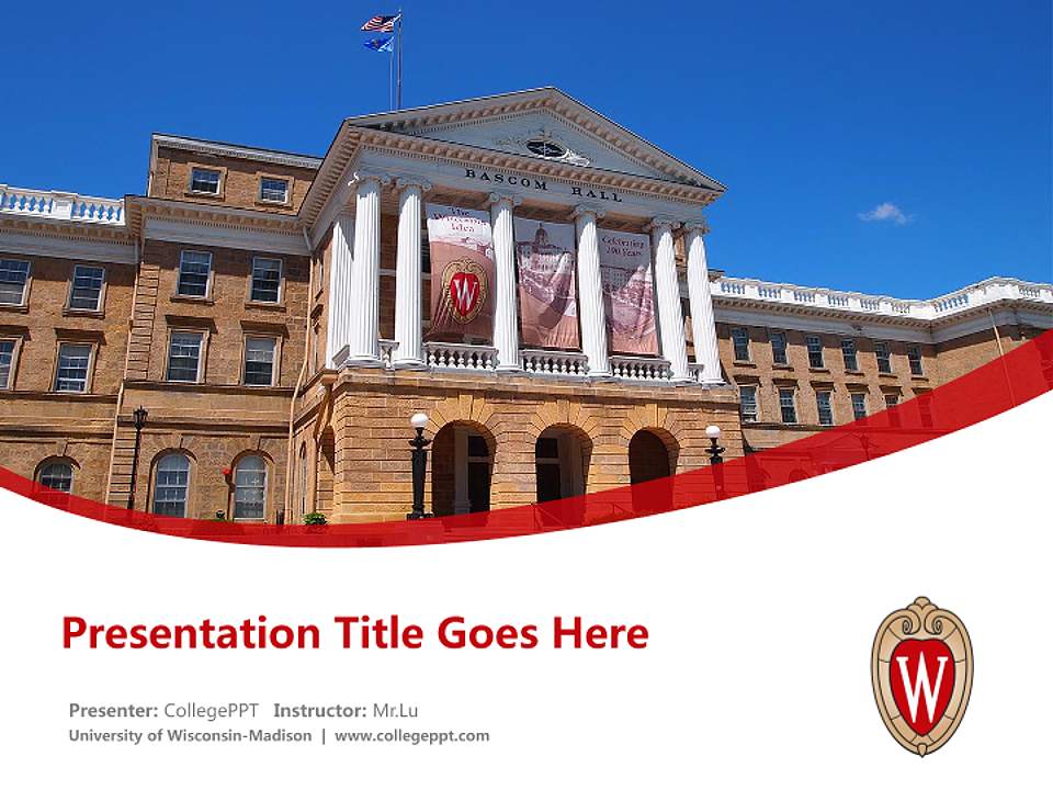 University of Wisconsin-Madison Course/Courseware Creation PPT Template4:3 ratio PPT effect preview image5