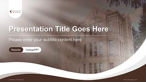 University of Wyoming Lecture Sharing and Networking Event PPT Template