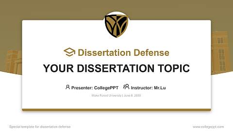 Wake Forest University Graduation Thesis Defense PPT Template