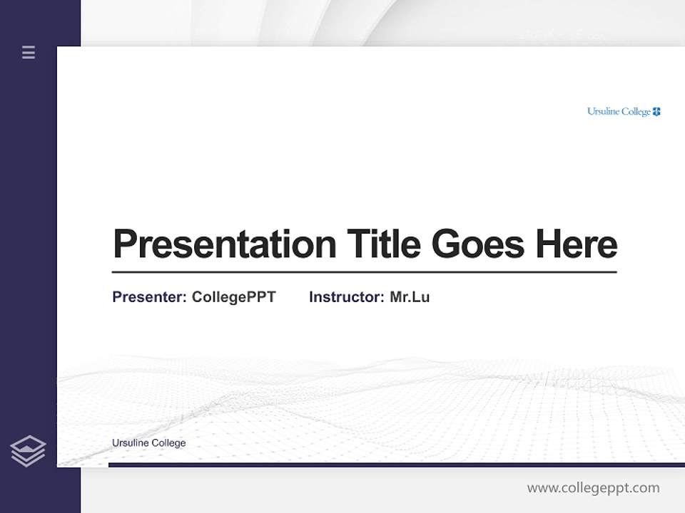 Ursuline College Thesis Proposal/Graduation Defense PPT Template4:3 ratio PPT effect preview image5