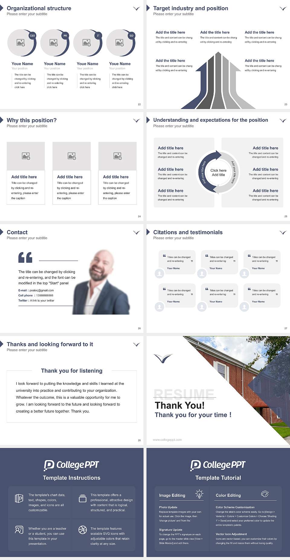 Virginia Beach Theological Seminary Resume PPT Template4:3 ratio PPT effect preview image4