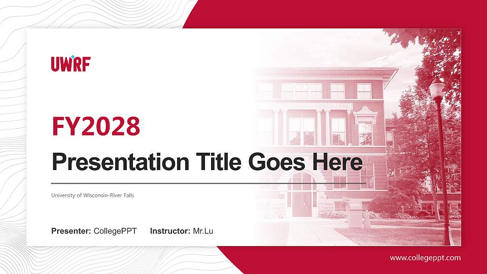 University of Wisconsin-River Falls Academic Presentation/Research Findings Report PPT Template16:9 ratio PPT effect preview image1