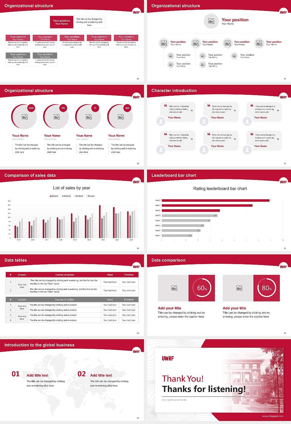 University of Wisconsin-River Falls Academic Presentation/Research Findings Report PPT Template16:9 ratio PPT effect preview image4