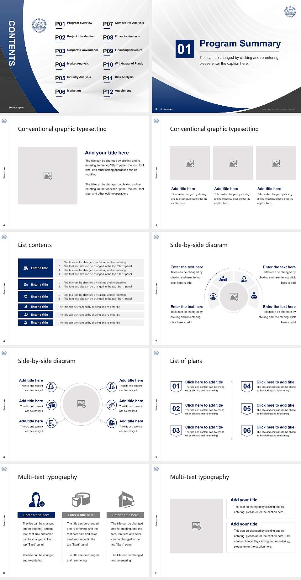 Villanova University Competition/Entrepreneurship Contest PPT Template4:3 ratio PPT effect preview image2