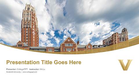 Vanderbilt University Course/Courseware Creation PPT Template