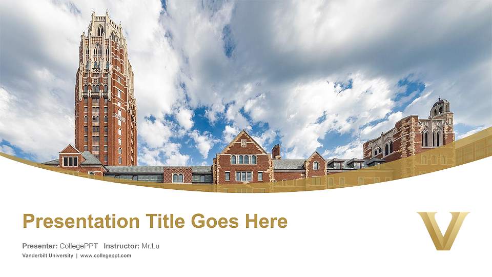 Vanderbilt University Course/Courseware Creation PPT Template16:9 ratio PPT effect preview image