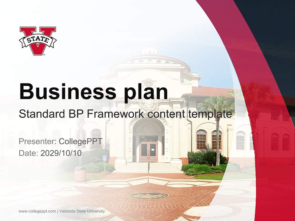Valdosta State University Competition/Entrepreneurship Contest PPT Template4:3 ratio PPT effect preview image9