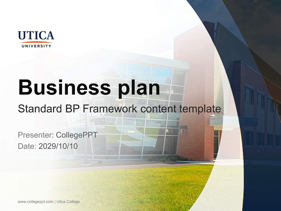 Utica College Competition/Entrepreneurship Contest PPT Template4:3 ratio PPT effect preview image9