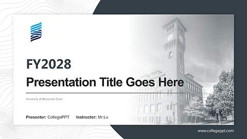 University of Wisconsin-Stout Academic Presentation/Research Findings Report PPT Template