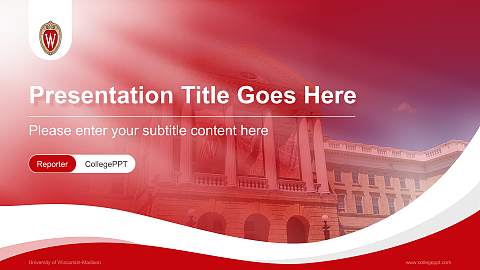 University of Wisconsin-Madison Lecture Sharing and Networking Event PPT Template
