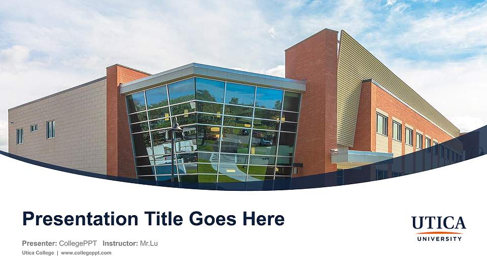 Utica College Course/Courseware Creation PPT Template16:9 ratio PPT effect preview image