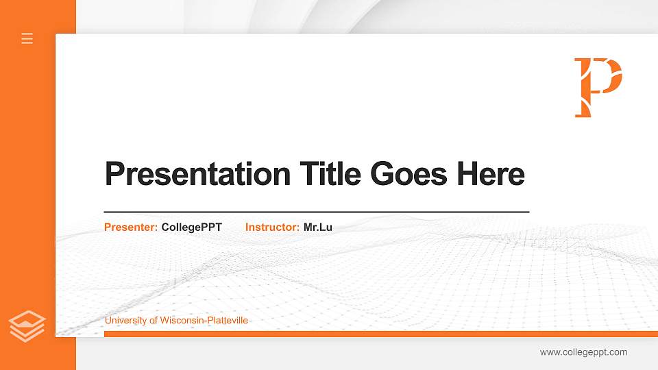 University of Wisconsin-Platteville Thesis Proposal/Graduation Defense PPT Template16:9 ratio PPT effect preview image