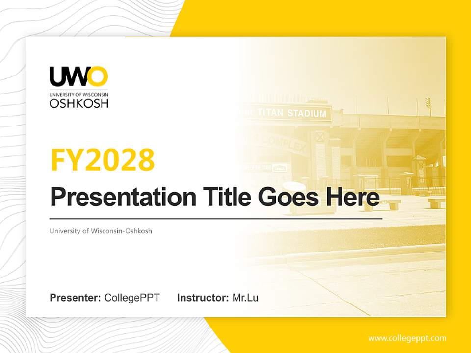 University of Wisconsin-Oshkosh Academic Presentation/Research Findings Report PPT Template4:3 ratio PPT effect preview image5