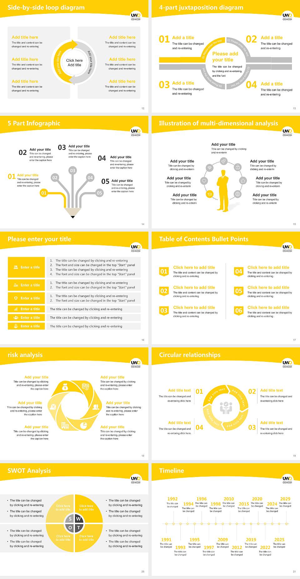 University of Wisconsin-Oshkosh Academic Presentation/Research Findings Report PPT Template4:3 ratio PPT effect preview image3