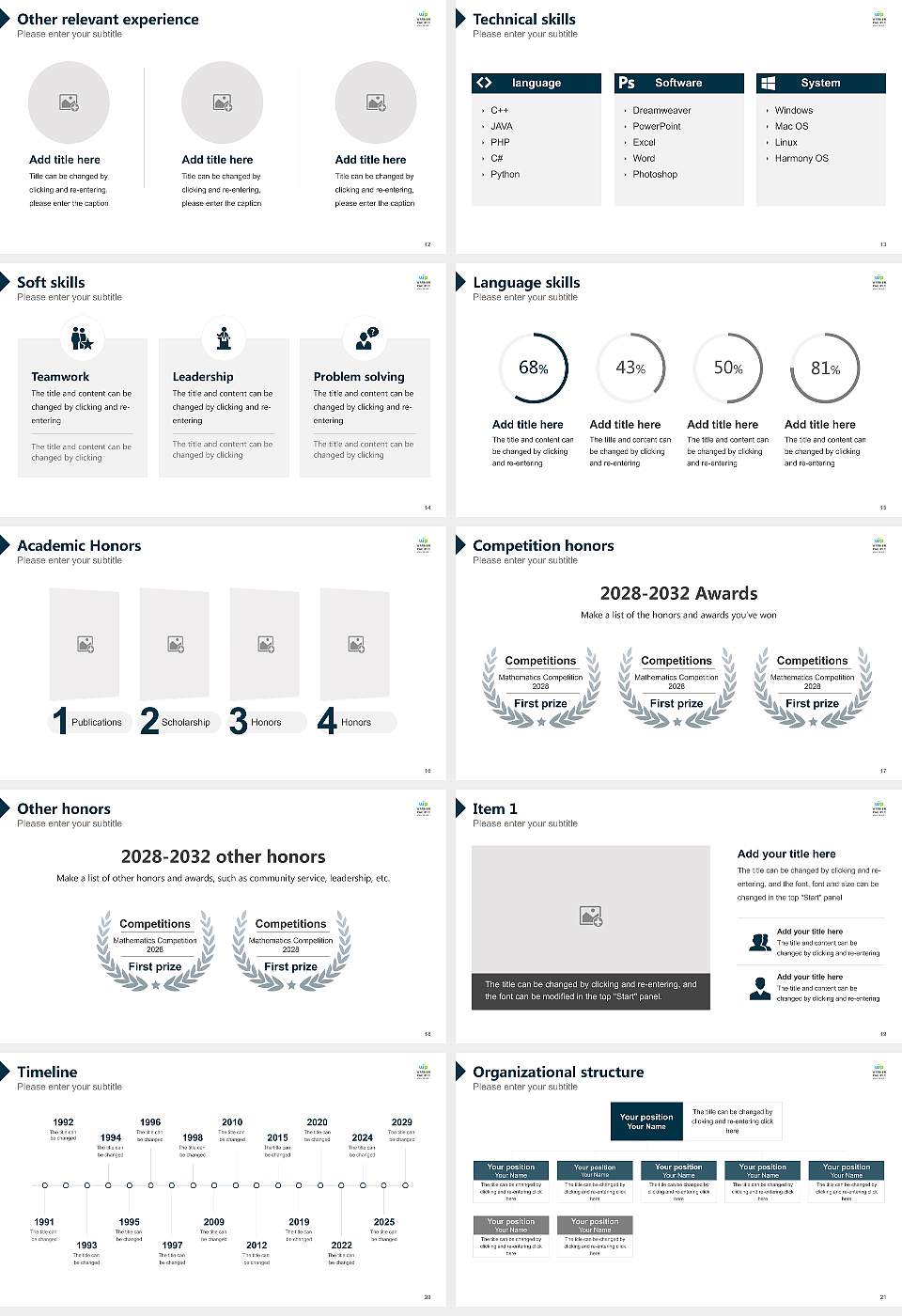 Warner Pacific University Resume PPT Template16:9 ratio PPT effect preview image3