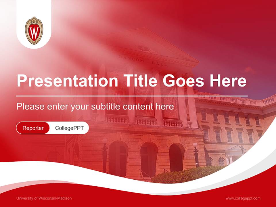 University of Wisconsin-Madison Lecture Sharing and Networking Event PPT Template4:3 ratio PPT effect preview image4