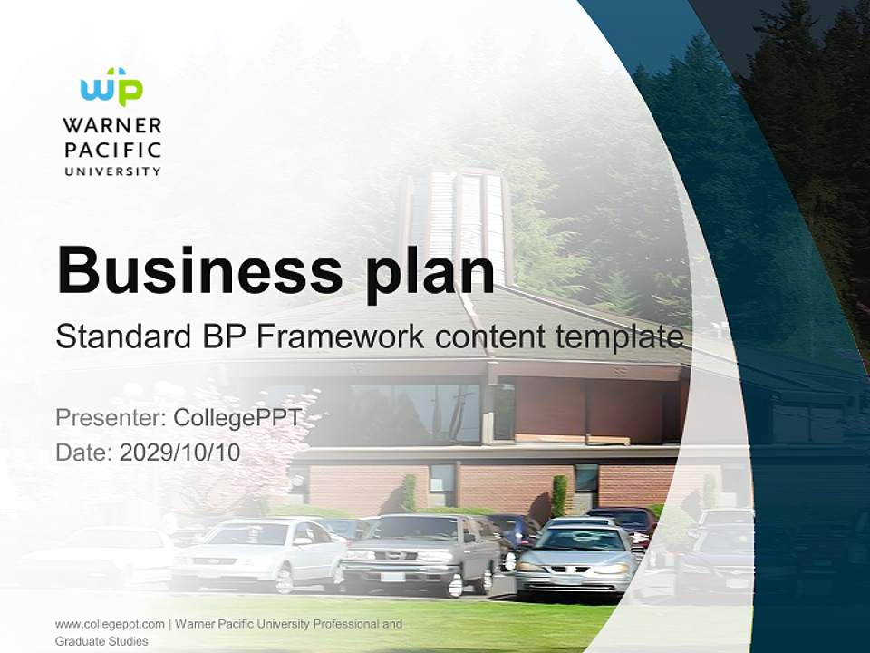 Warner Pacific University Professional and Graduate Studies Competition/Entrepreneurship Contest PPT Template4:3 ratio PPT effect preview image9