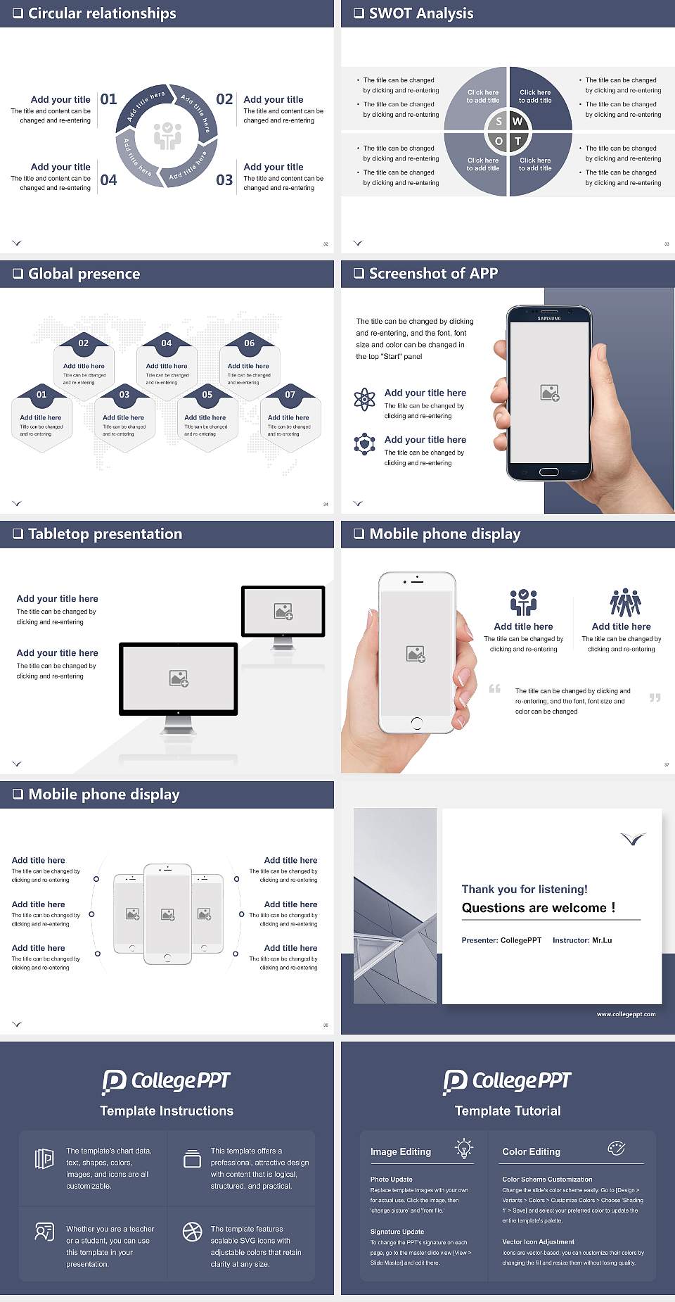 Virginia Beach Theological Seminary General Purpose PPT Template4:3 ratio PPT effect preview image5