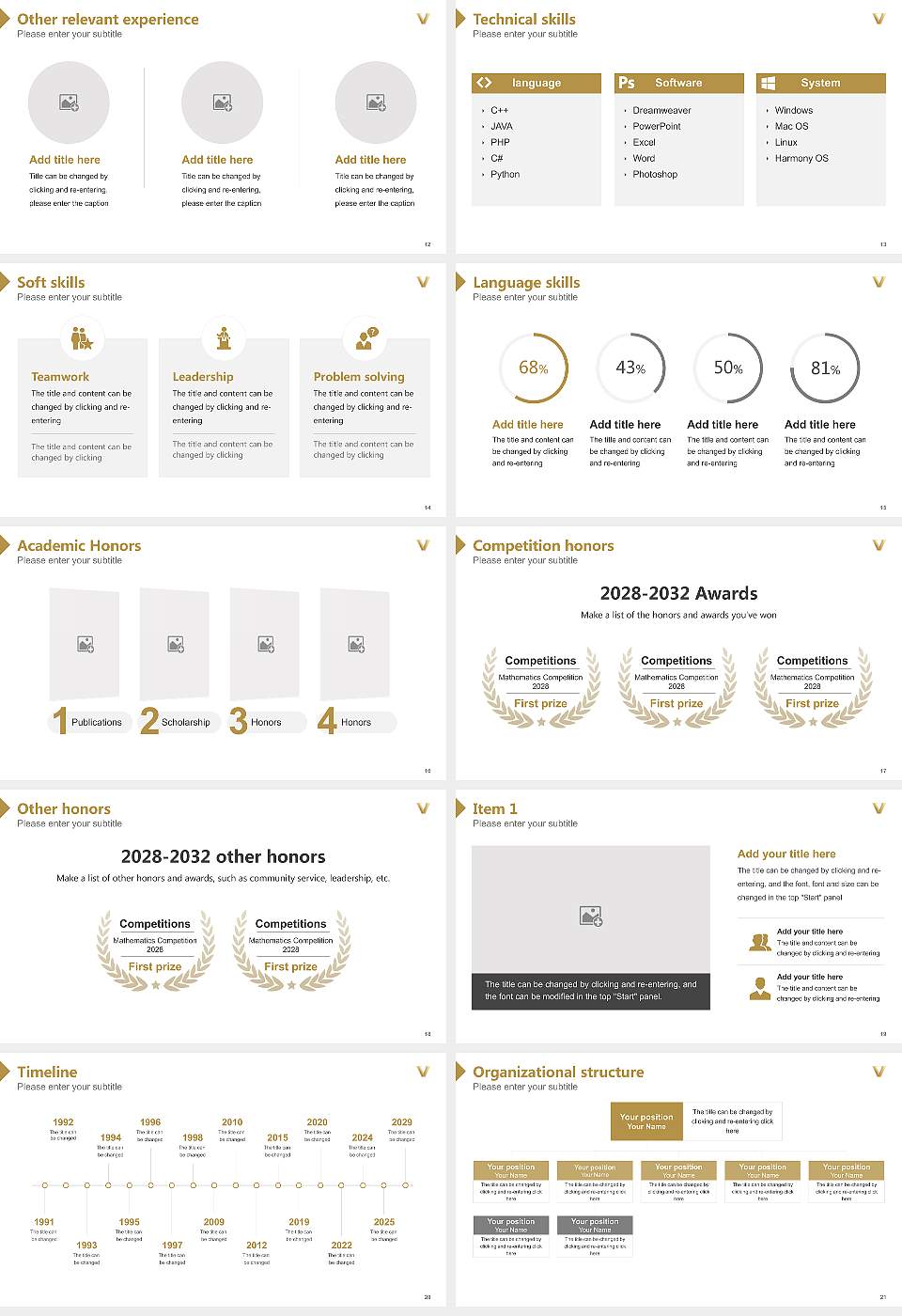 Vanderbilt University Resume PPT Template16:9 ratio PPT effect preview image3