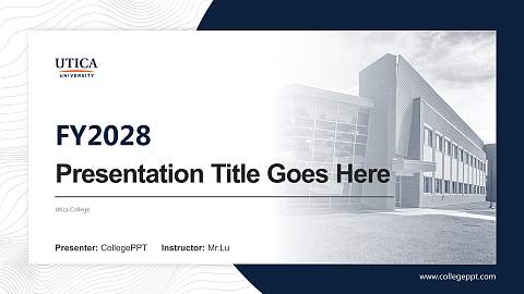 Utica College Academic Presentation/Research Findings Report PPT Template