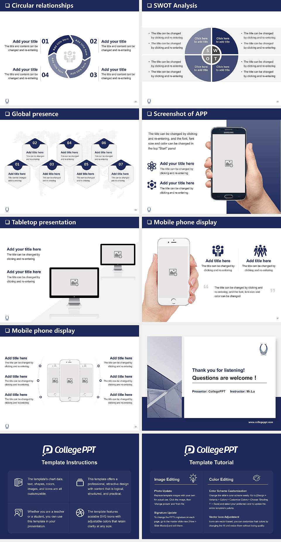 Upper Iowa University General Purpose PPT Template4:3 ratio PPT effect preview image5