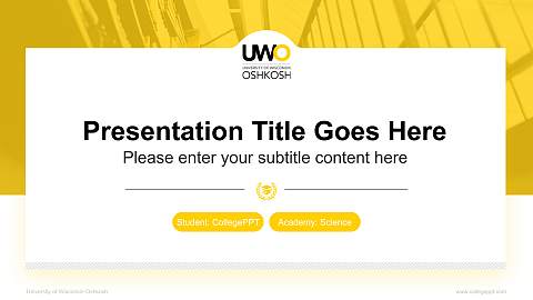 University of Wisconsin-Oshkosh National Scholarship Defense PPT Template
