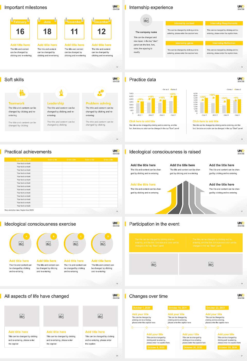 University of Wisconsin-Oshkosh National Scholarship Defense PPT Template16:9 ratio PPT effect preview image3