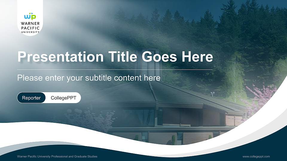 Warner Pacific University Professional and Graduate Studies Lecture Sharing and Networking Event PPT Template16:9 ratio PPT effect preview image