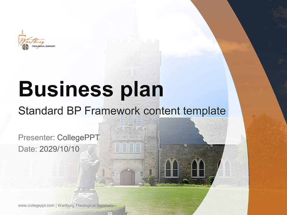 Wartburg Theological Seminary Competition/Entrepreneurship Contest PPT Template4:3 ratio PPT effect preview image9