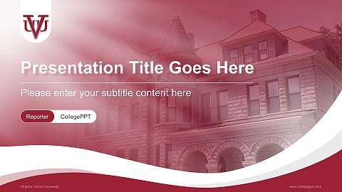 Virginia Union University Lecture Sharing and Networking Event PPT Template