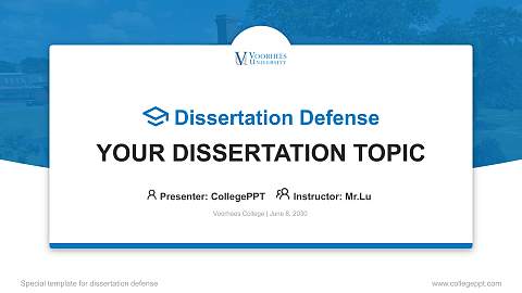 Voorhees College Graduation Thesis Defense PPT Template
