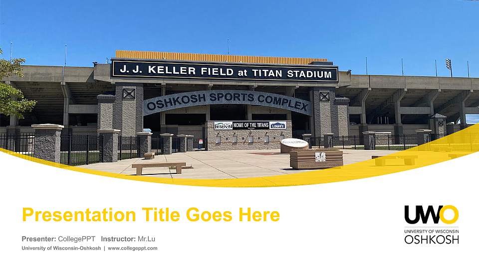 University of Wisconsin-Oshkosh Course/Courseware Creation PPT Template16:9 ratio PPT effect preview image