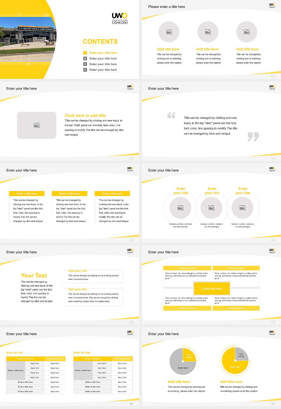 University of Wisconsin-Oshkosh Course/Courseware Creation PPT Template16:9 ratio PPT effect preview image2