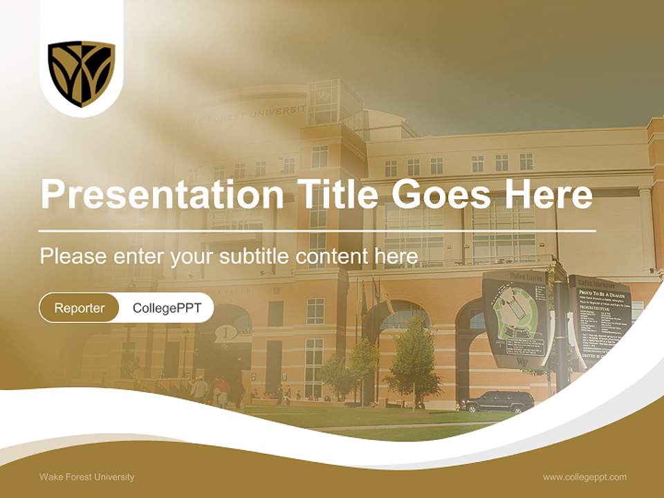 Wake Forest University Lecture Sharing and Networking Event PPT Template4:3 ratio PPT effect preview image4