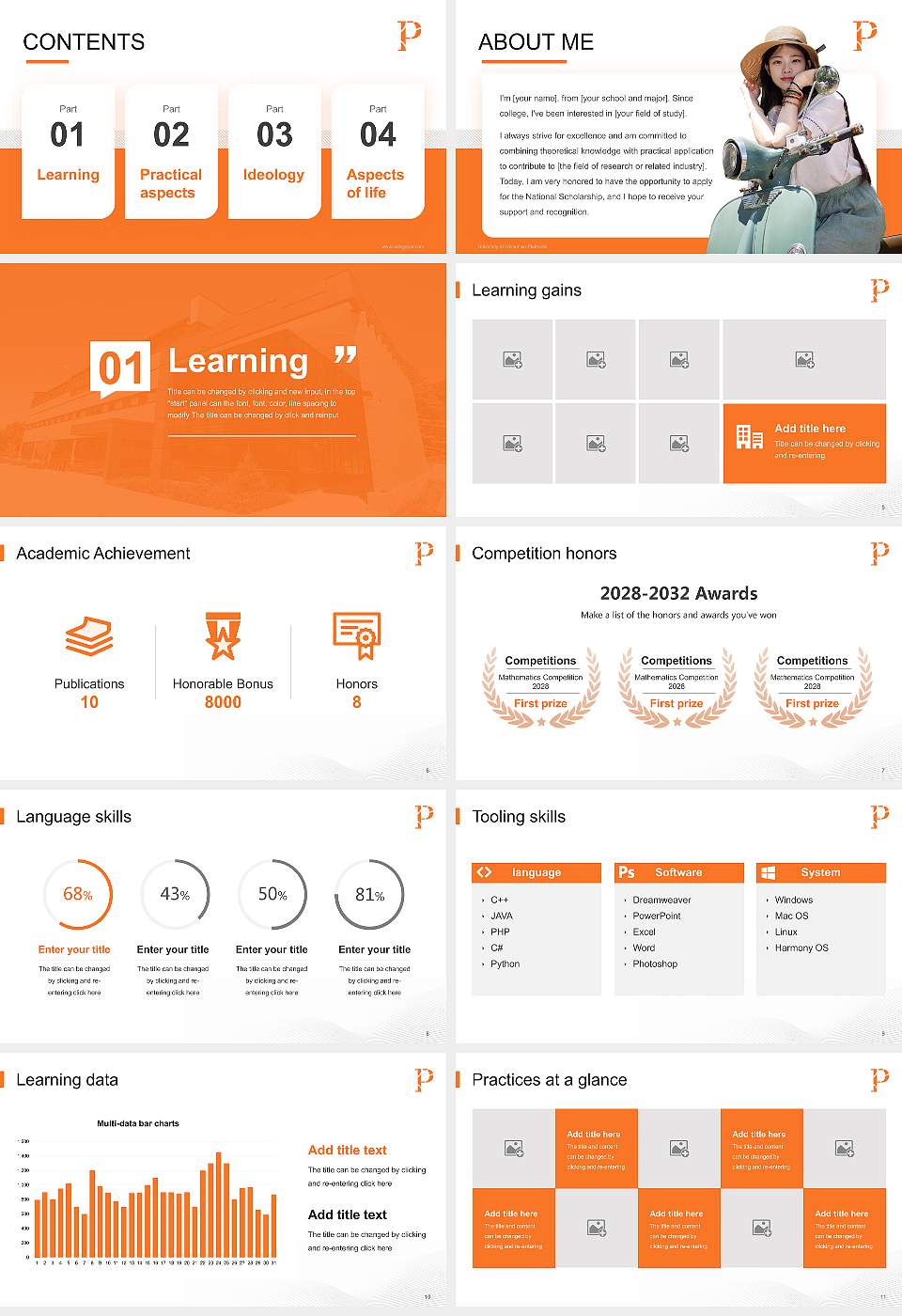 University of Wisconsin-Platteville National Scholarship Defense PPT Template16:9 ratio PPT effect preview image2