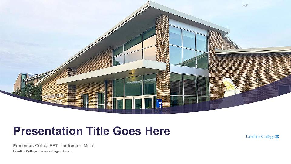 Ursuline College Course/Courseware Creation PPT Template16:9 ratio PPT effect preview image