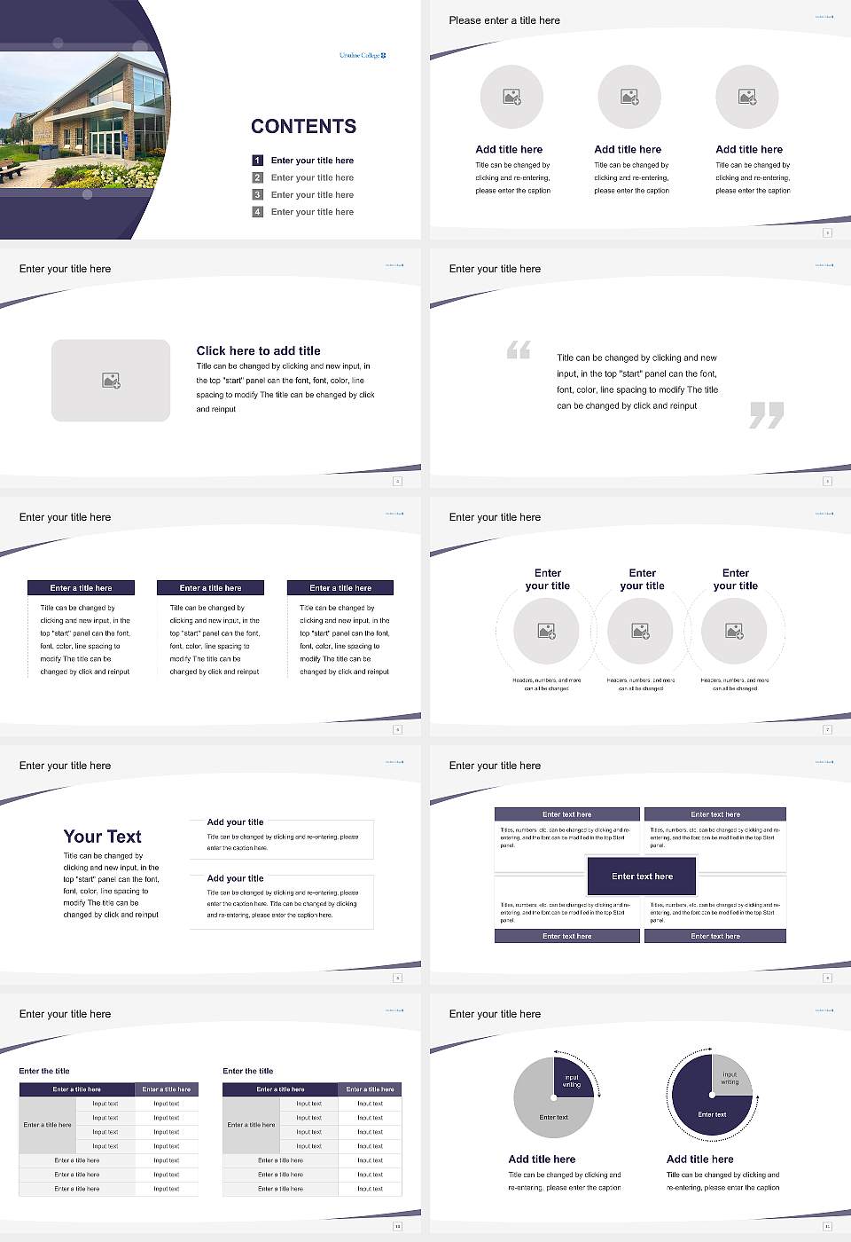 Ursuline College Course/Courseware Creation PPT Template16:9 ratio PPT effect preview image2