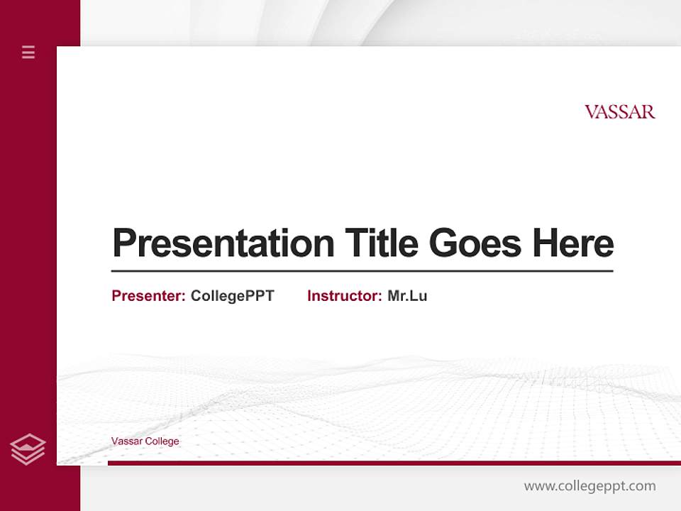 Vassar College Thesis Proposal/Graduation Defense PPT Template4:3 ratio PPT effect preview image5