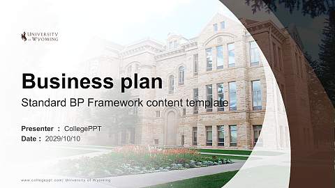 University of Wyoming Competition/Entrepreneurship Contest PPT Template