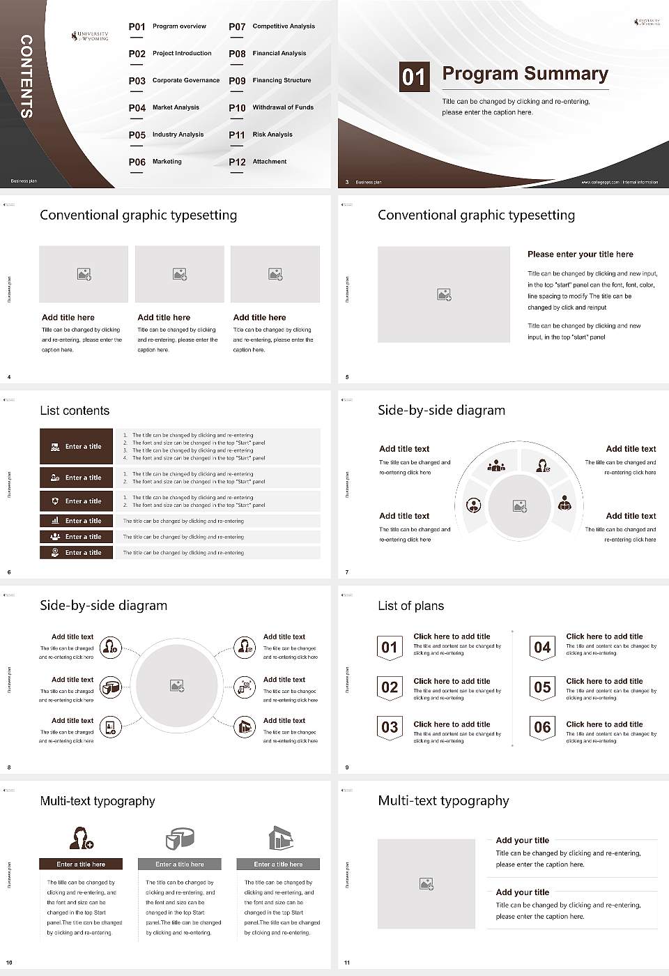 University of Wyoming Competition/Entrepreneurship Contest PPT Template16:9 ratio PPT effect preview image2