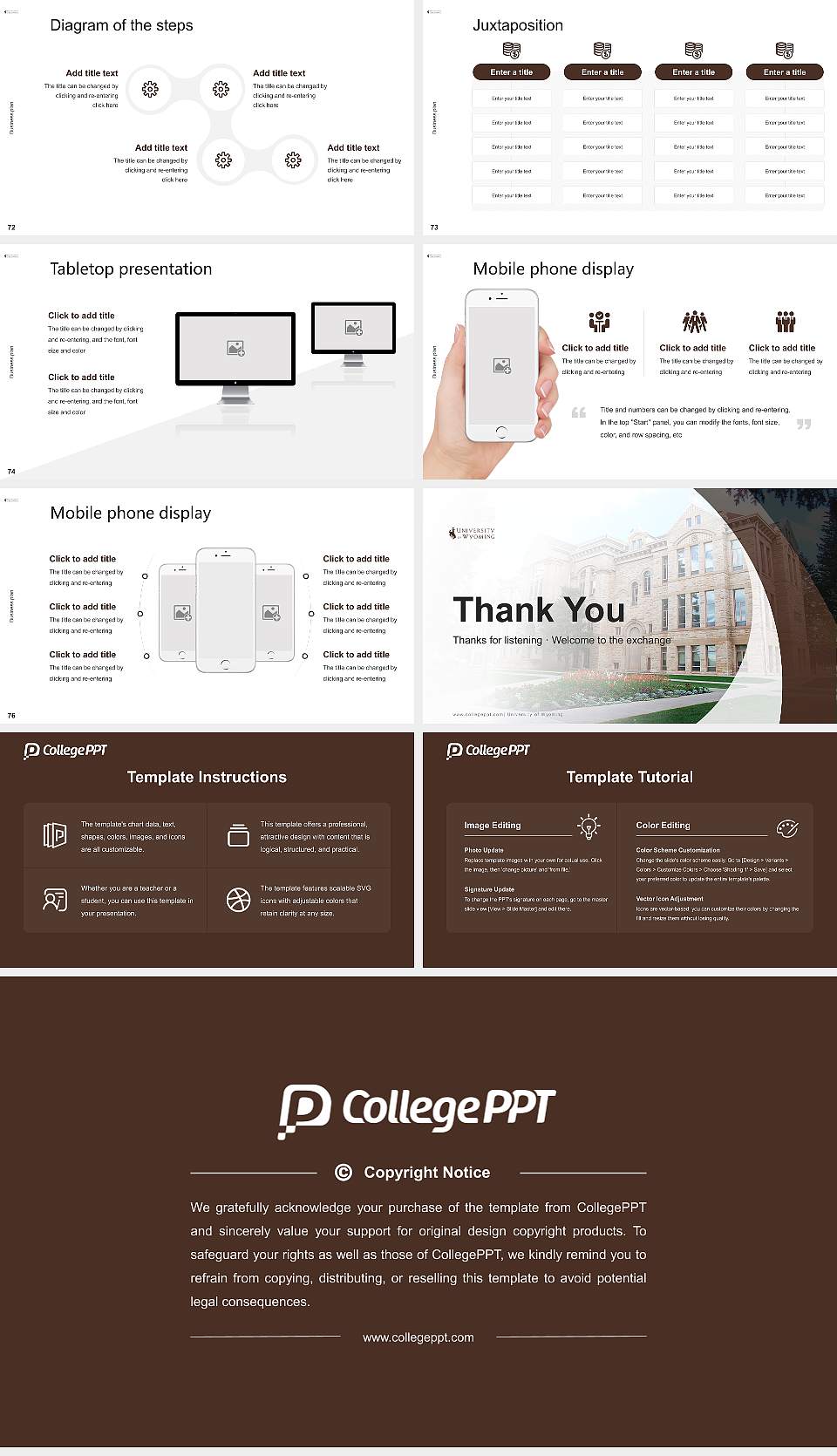 University of Wyoming Competition/Entrepreneurship Contest PPT Template16:9 ratio PPT effect preview image9