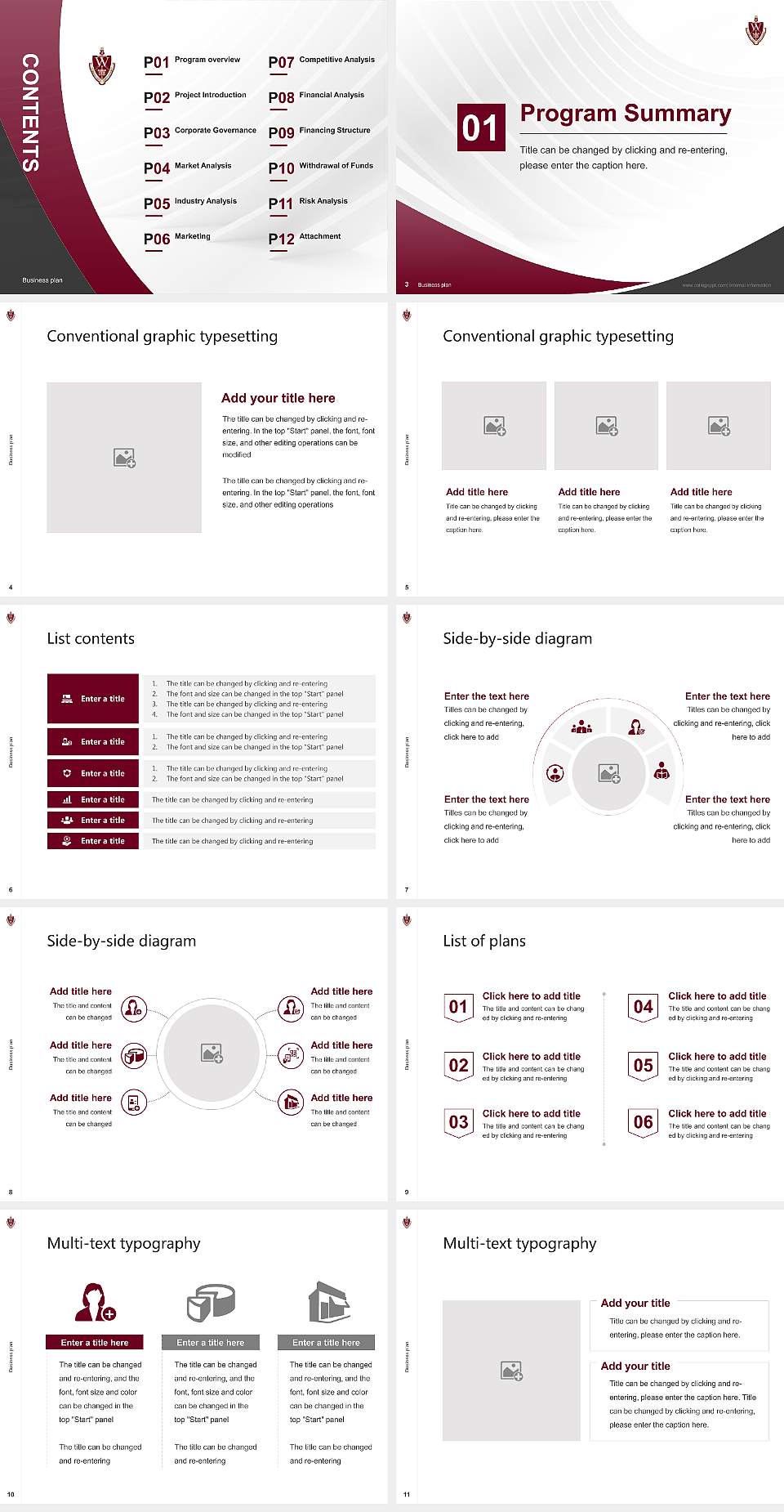 Walsh University Competition/Entrepreneurship Contest PPT Template4:3 ratio PPT effect preview image2