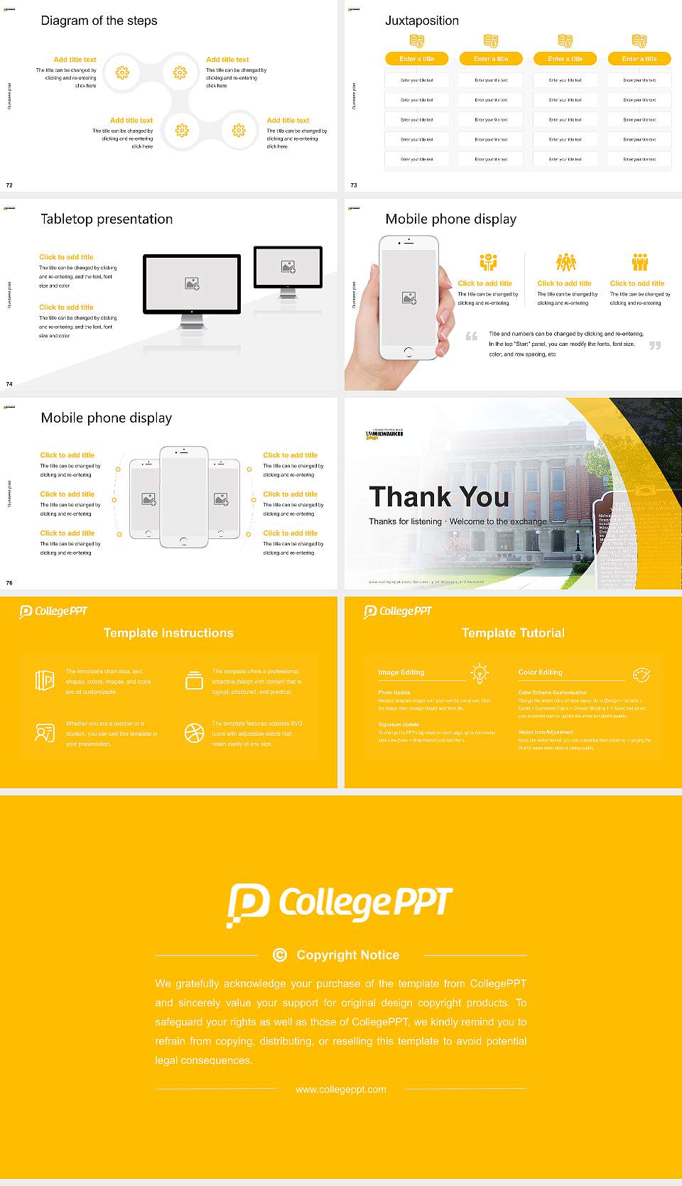 University of Wisconsin-Milwaukee Competition/Entrepreneurship Contest PPT Template16:9 ratio PPT effect preview image9
