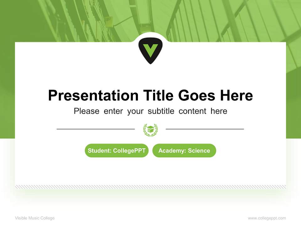 Visible Music College National Scholarship Defense PPT Template4:3 ratio PPT effect preview image4