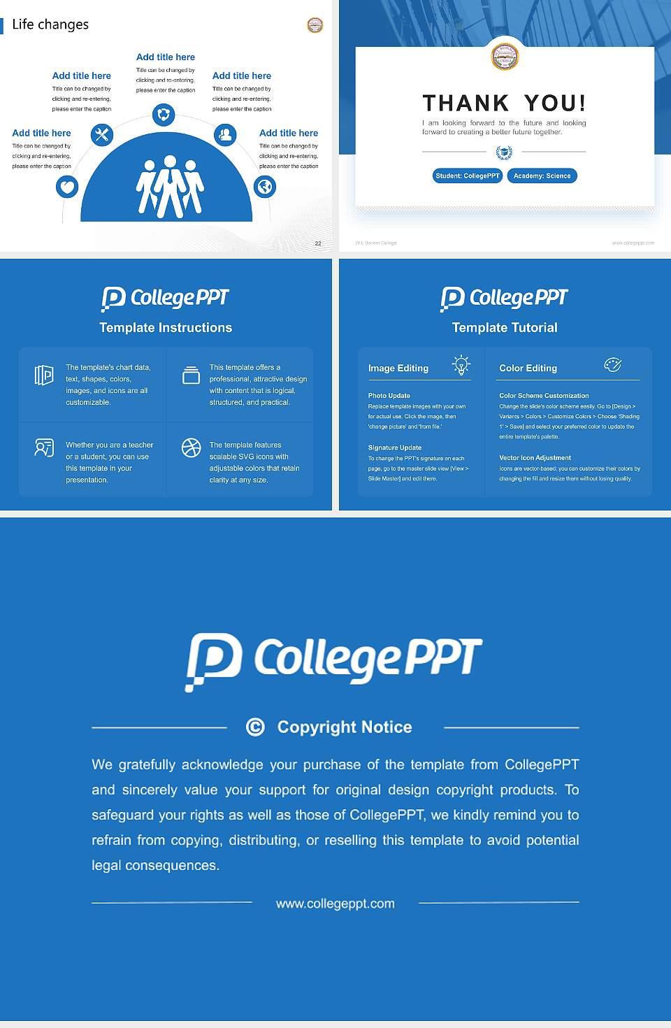 W L Bonner College National Scholarship Defense PPT Template4:3 ratio PPT effect preview image4